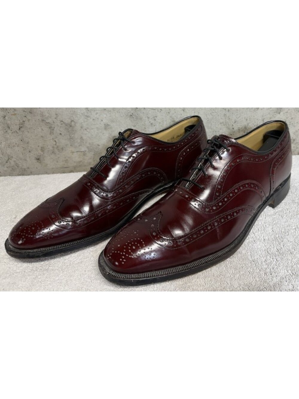Johnston & Murphy Aristocraft Shell Cordovan Oxblood Burgundy Oxfords Size 12AAA